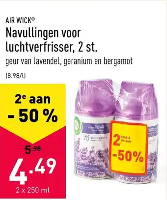 ALDI Air wick Navullingen voor luchtverfrisser, 2 st. 2x250 ml aanbieding