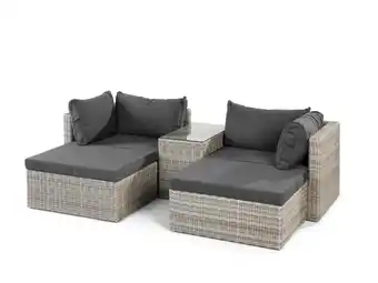 Hubo Garden Plus Messina loungeset grijs/antraciet aanbieding