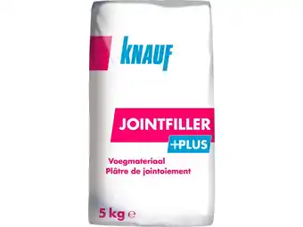 Hubo Knauf Jointfiller+ pleister voor voegen 5kg aanbieding