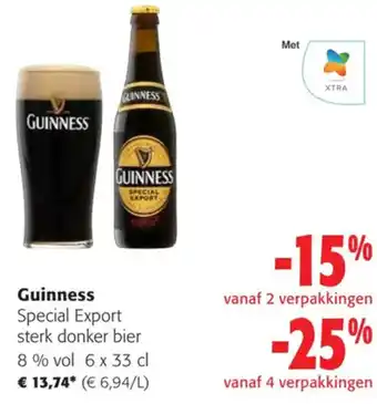 Colruyt Guinness Special Export sterk donker bier 6 x 33 cl aanbieding