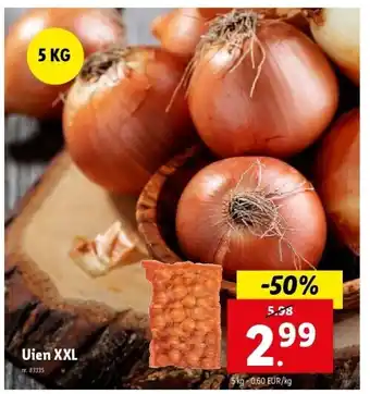 Lidl Uien XXL aanbieding