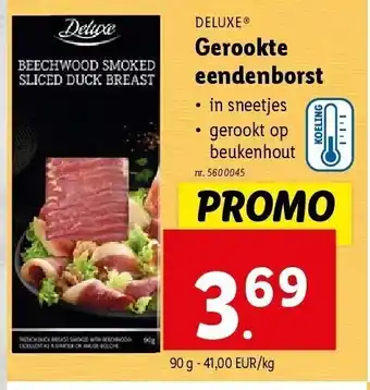 Lidl Gerookte eendenborst aanbieding