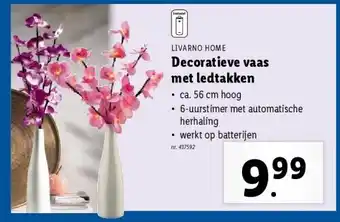 Lidl Decoratieve vaas met ledtakken aanbieding