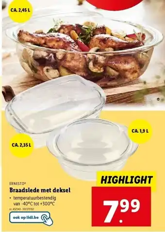 Lidl Braadslede met deksel aanbieding