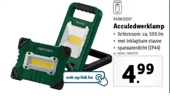 Lidl Acculedwerklamp aanbieding