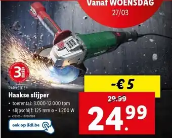 Lidl Haakse slijper aanbieding