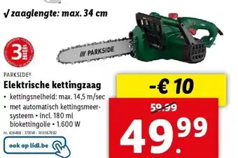 Lidl Elektrische kettingzaag aanbieding