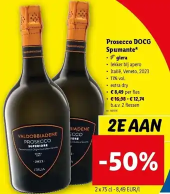 Lidl Prosecco DOCG Spumante aanbieding