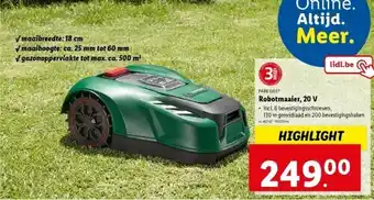 Lidl Robotmaaier, 20 V aanbieding