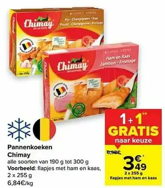 Carrefour Pannenkoeken chimay flapjes met ham en kaas aanbieding