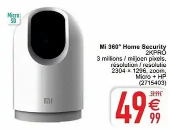 Cora Xiaomi Mi 360° home security 2kpro aanbieding