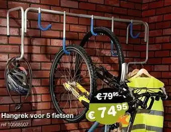 Hangrek voor 5 fietsen