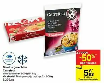 Carrefour Thais pannetje met kip aanbieding