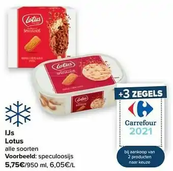 Carrefour Lotus speculoosijs aanbieding
