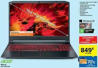 Carrefour Acer nitro 5 aanbieding