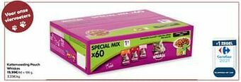Carrefour Kattenvoeding pouch whiskas aanbieding