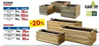 BLOEMBAK VIERKANT