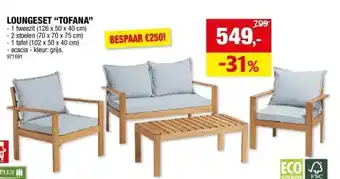 Hubo LOUNGESET “TOFANA” aanbieding