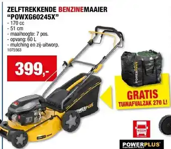 Hubo ZELFTREKKENDE BENZINEMAAIER “POWXG60245X” aanbieding