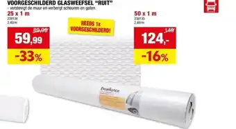 Hubo VOORGESCHILDERD GLASWEEFSEL “RUIT” aanbieding