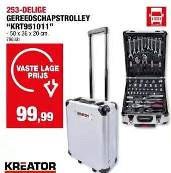 Hubo 253-DELIGE GEREEDSCHAPSTROLLEY “KRT951011” aanbieding