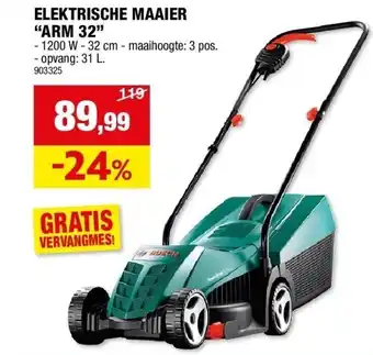 Hubo ELEKTRISCHE MAAIER “ARM 32” aanbieding