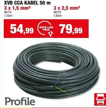 Hubo XVB CCA KABEL 50 m aanbieding