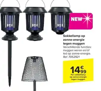 Sokkellamp op zonne-energie tegen muggen