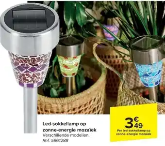 Carrefour Led-sokkellamp op zonne-energie mozaïek aanbieding