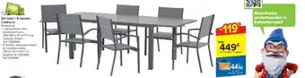 Carrefour Set tafel + 6 stoelen Canberra aanbieding