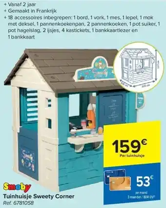 Carrefour Tuinhuisje Sweety Corner aanbieding