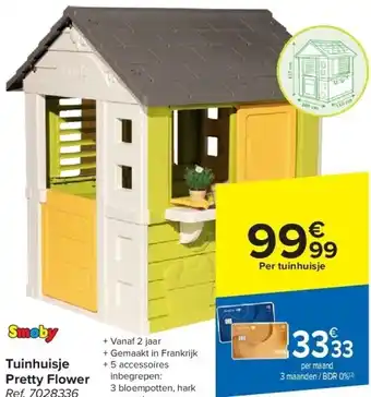 Carrefour Tuinhuisje Pretty Flower aanbieding