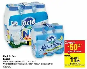 Carrefour Lactel pak melk lichte start natuur aanbieding