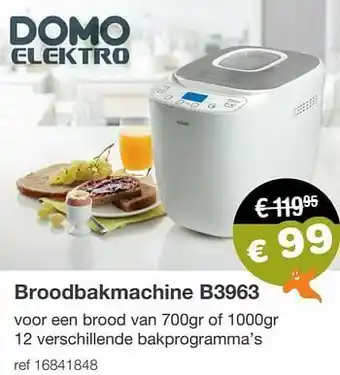 Europoint Domo elektro broodbakmachine b3963 aanbieding
