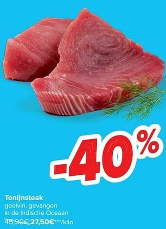 Carrefour Tonijnsteak aanbieding