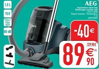 Cora Aeg aspirateur sans sac stofzuiger zonder zak lx5-2-4db aanbieding