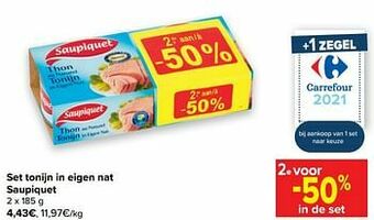 Set tonijn in eigen nat saupiquet