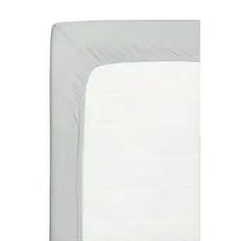 Leen Bakker Hoeslaken Jersey - grijs - 90x200 cm - Leen Bakker aanbieding