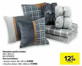 Carrefour Flanellen plaid london aanbieding