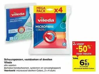 Carrefour Vileda microvezel doeken aanbieding