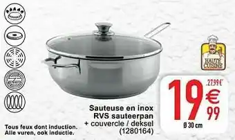 Cora Sauteuse en inox rvs sauteerpan aanbieding