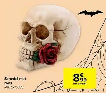 Carrefour Schedel met roos aanbieding