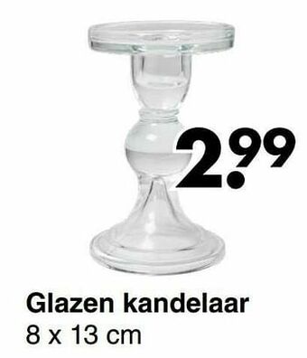 Glazen kandelaar