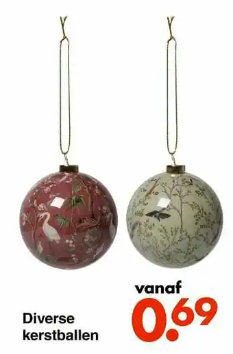 Wibra Diverse kerstballen aanbieding