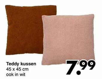 Wibra Teddy kussen aanbieding
