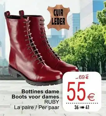Cora Bottines dame boots voor dames ruby aanbieding
