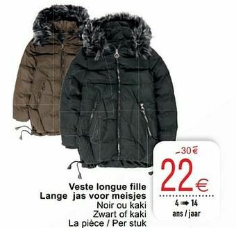 Cora Veste longue fille lange jas voor meisjes aanbieding