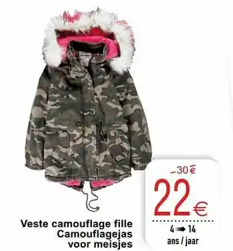 Cora Veste camouflage fille camouflagejas voor meisjes aanbieding