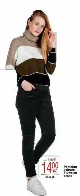 Cora Pantalon velours fluwelen broek aanbieding