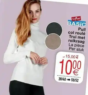 Cora Pull col roulé trui met rolkraag aanbieding